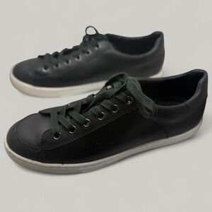 Black Leather Women’s Porter Sneakers Sz 8